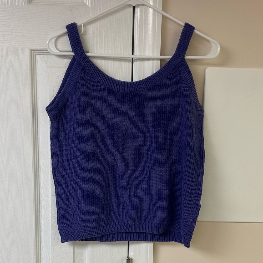 Vtg Jantzen Made in USA Ribbed Sweater Tank Top